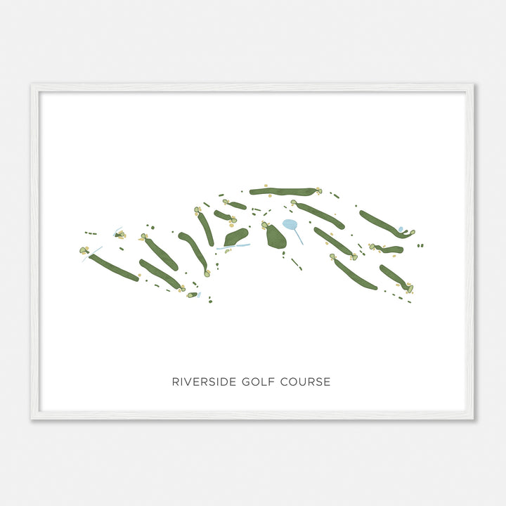 Print of Riverside Golf Course Modern Map