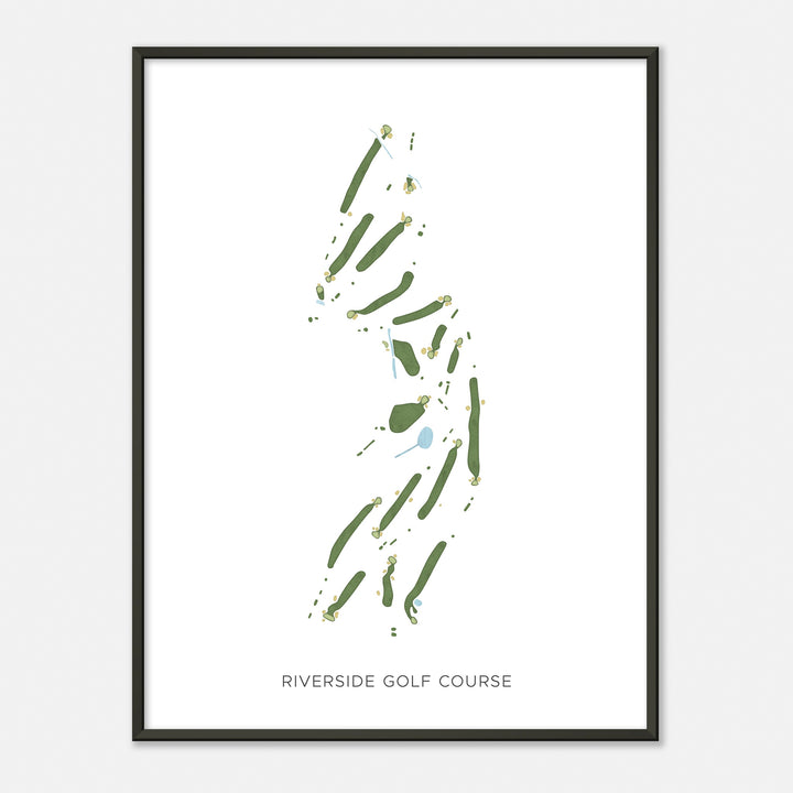 Print of Riverside Golf Course Modern Map