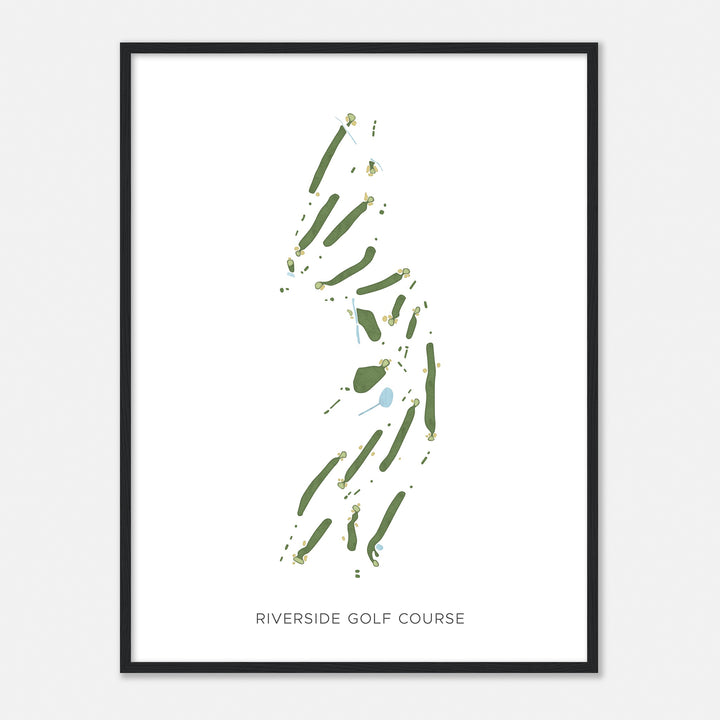 Print of Riverside Golf Course Modern Map