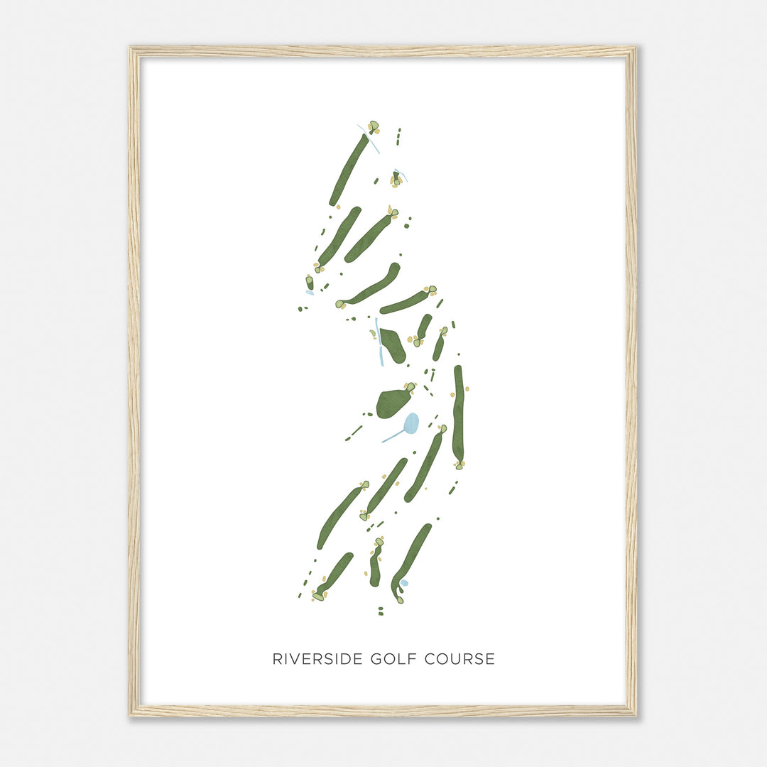 Print of Riverside Golf Course Modern Map