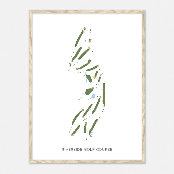 Print of Riverside Golf Course Modern Map