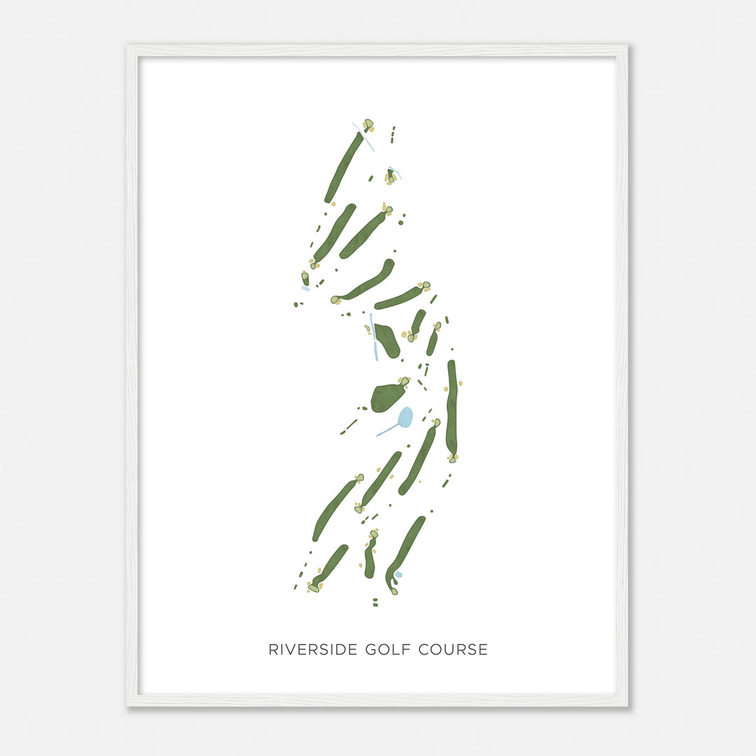 Print of Riverside Golf Course Modern Map
