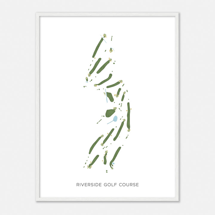 Print of Riverside Golf Course Modern Map