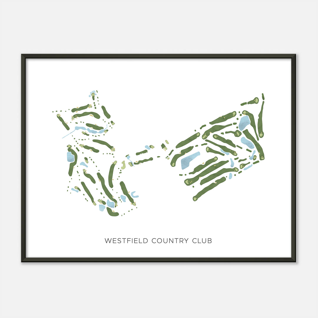 Print of Westfield Country Club Modern Map