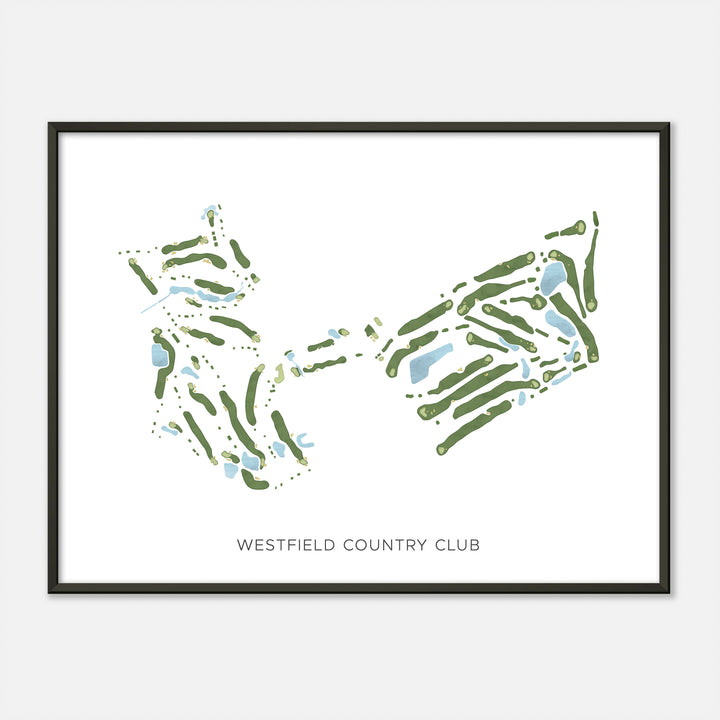 Print of Westfield Country Club Modern Map