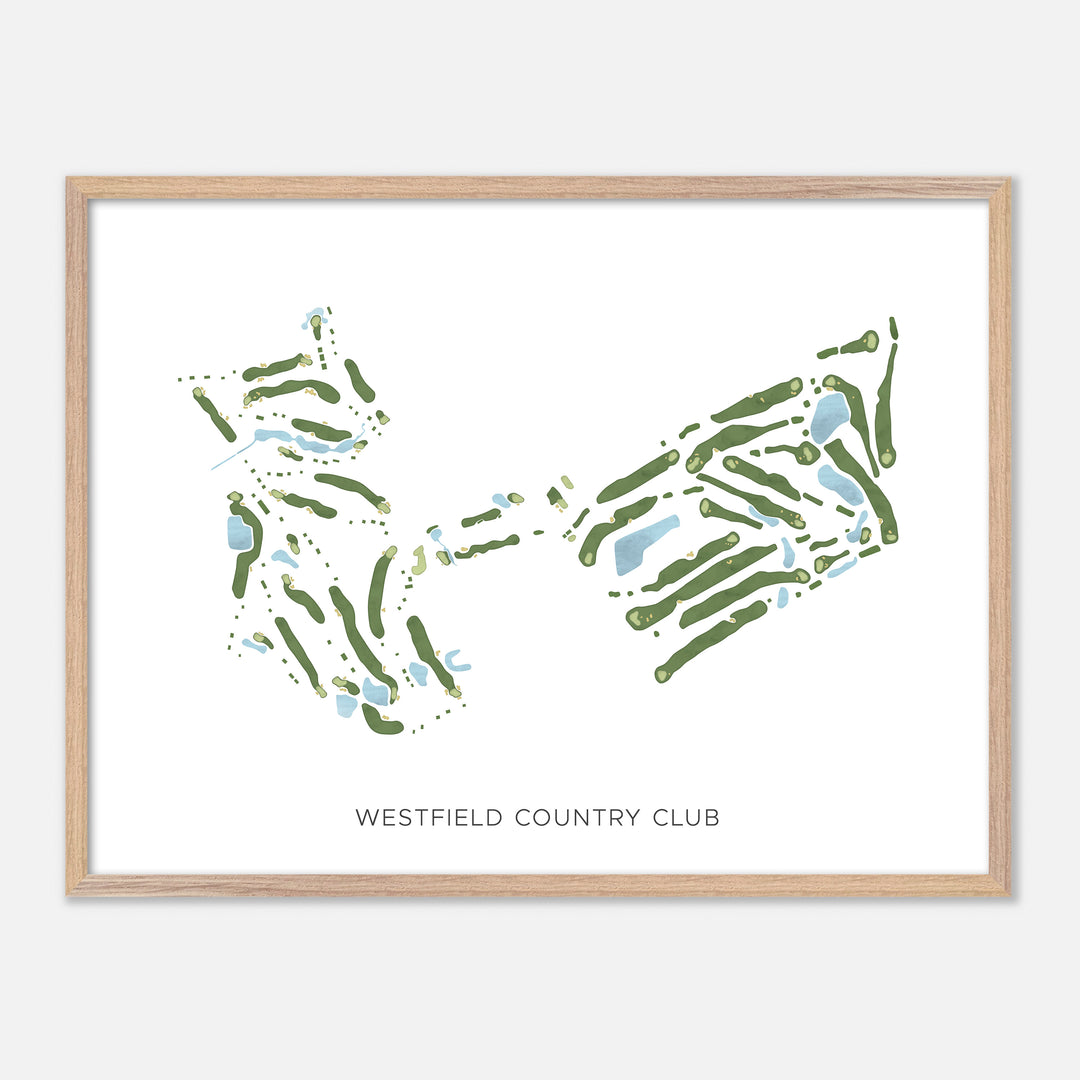 Print of Westfield Country Club Modern Map