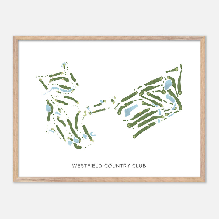 Print of Westfield Country Club Modern Map