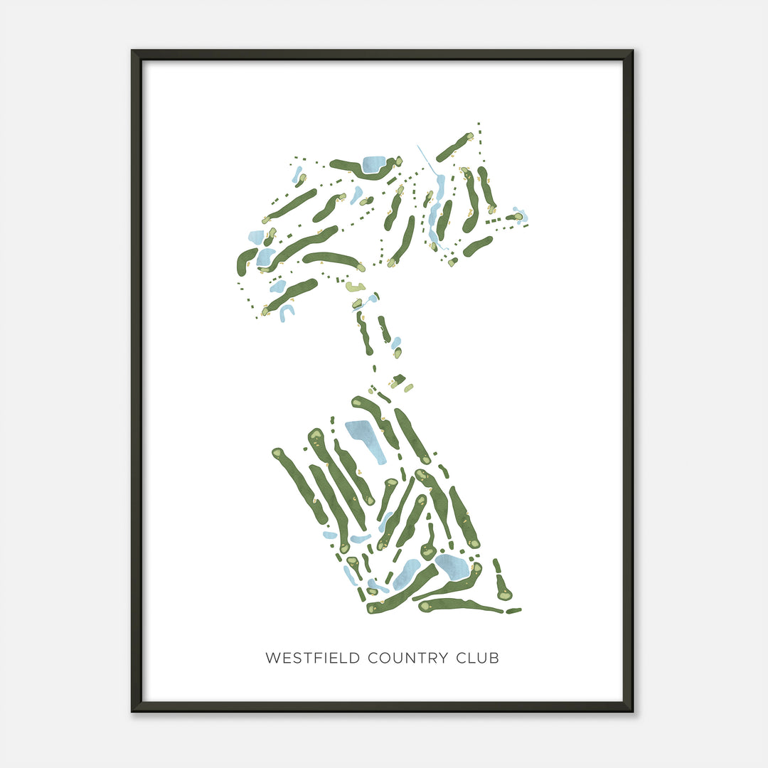 Print of Westfield Country Club Modern Map