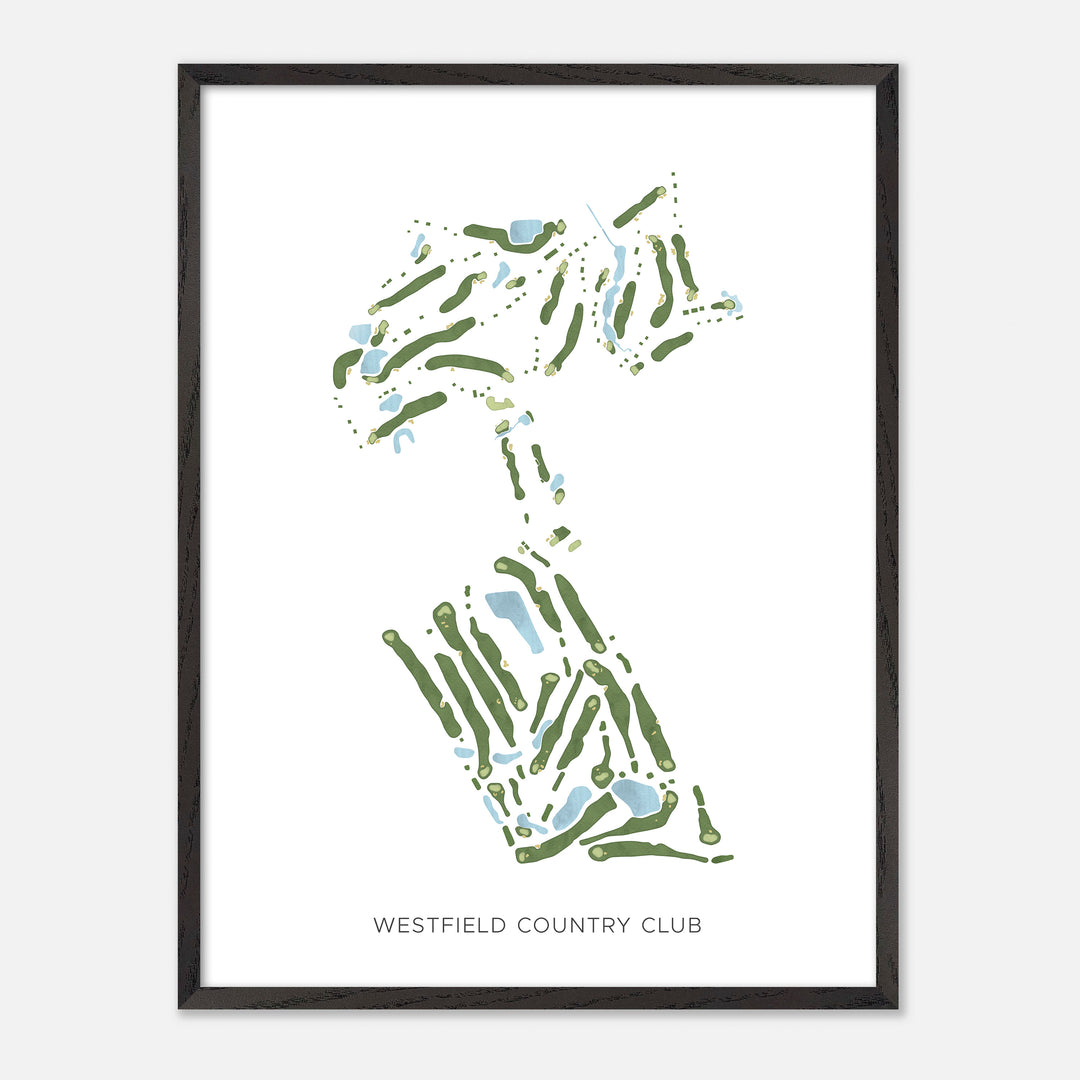 Print of Westfield Country Club Modern Map