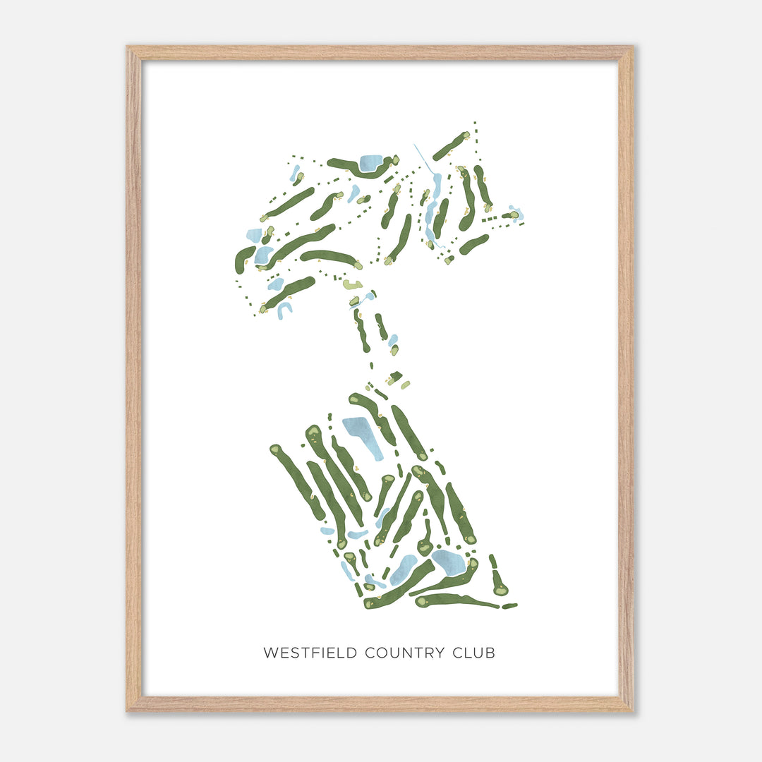 Print of Westfield Country Club Modern Map