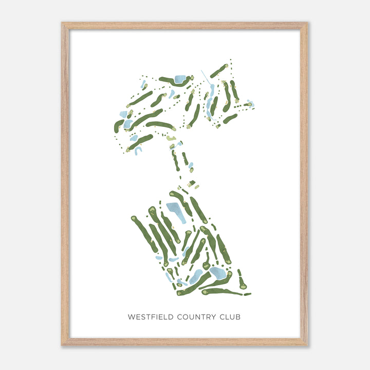 Print of Westfield Country Club Modern Map