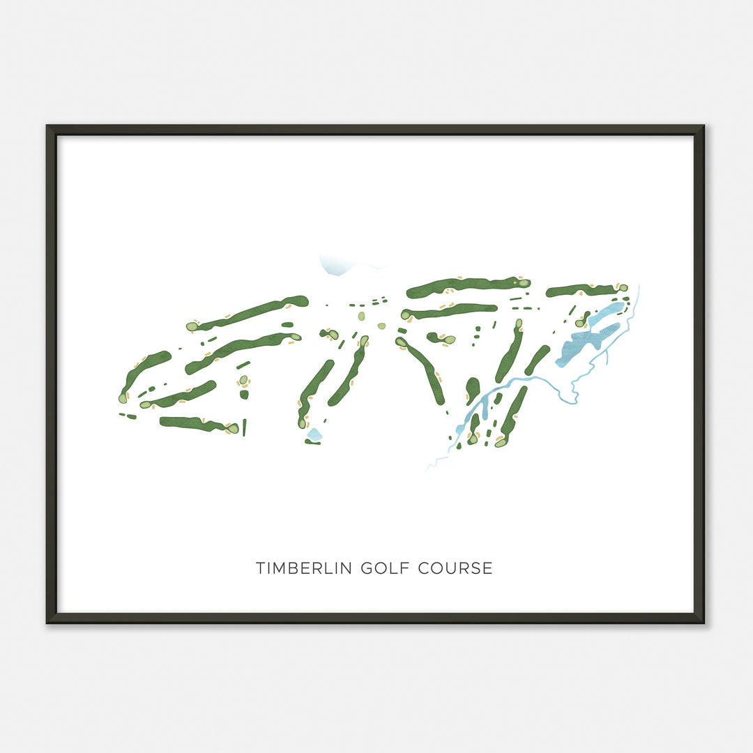 Print of Timberlin Golf Course Modern Map