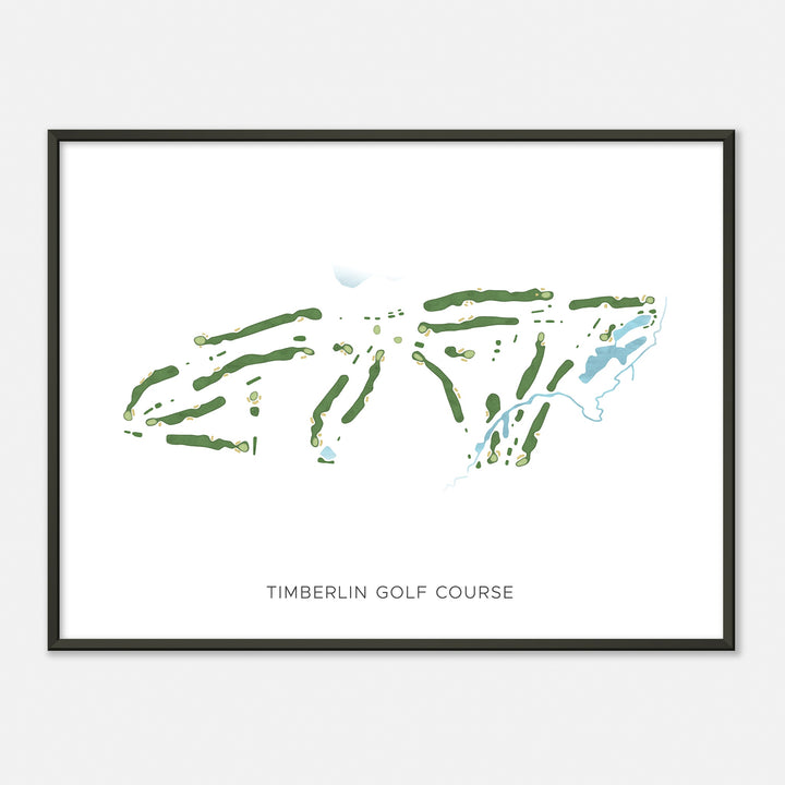 Print of Timberlin Golf Course Modern Map