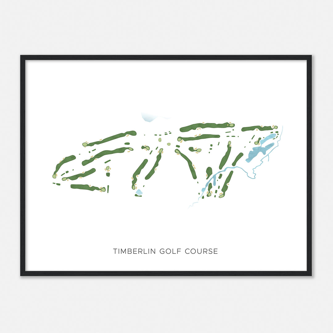 Print of Timberlin Golf Course Modern Map