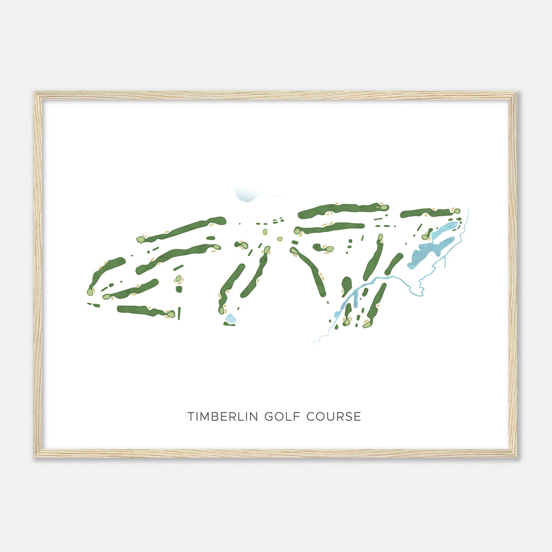 Print of Timberlin Golf Course Modern Map