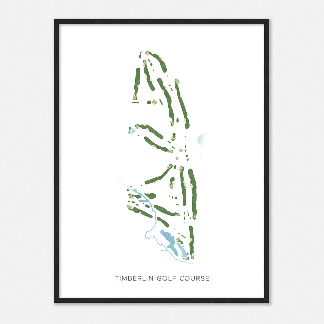 Print of Timberlin Golf Course Modern Map