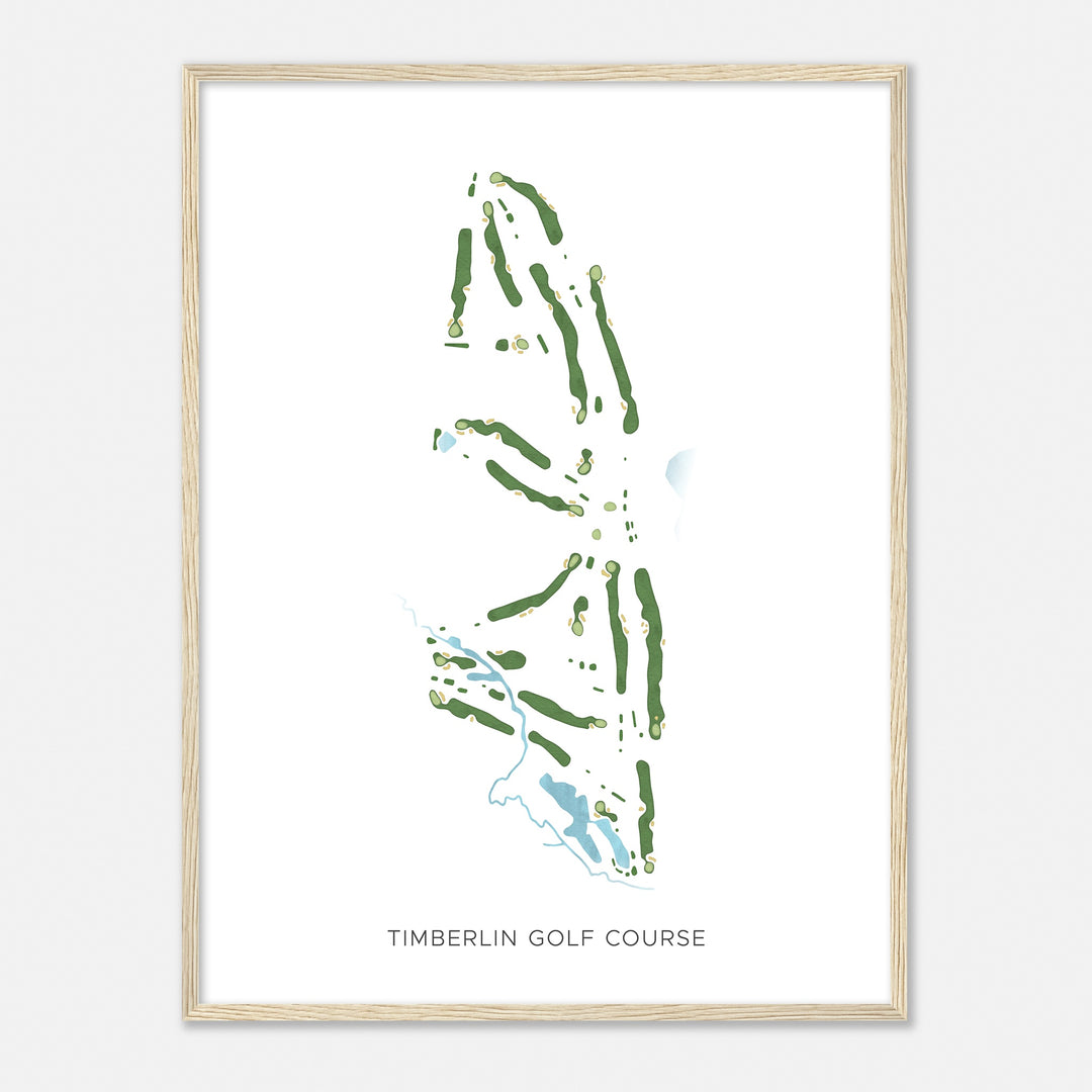 Print of Timberlin Golf Course Modern Map