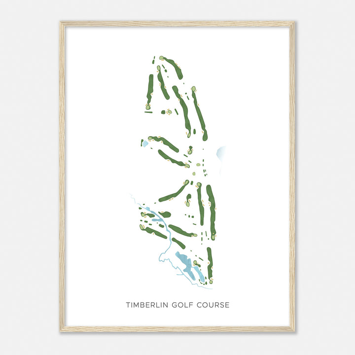 Print of Timberlin Golf Course Modern Map