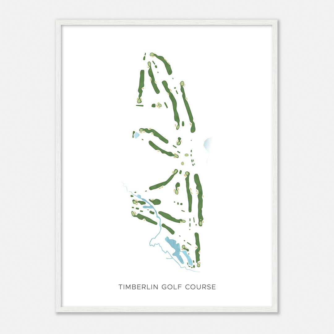 Print of Timberlin Golf Course Modern Map