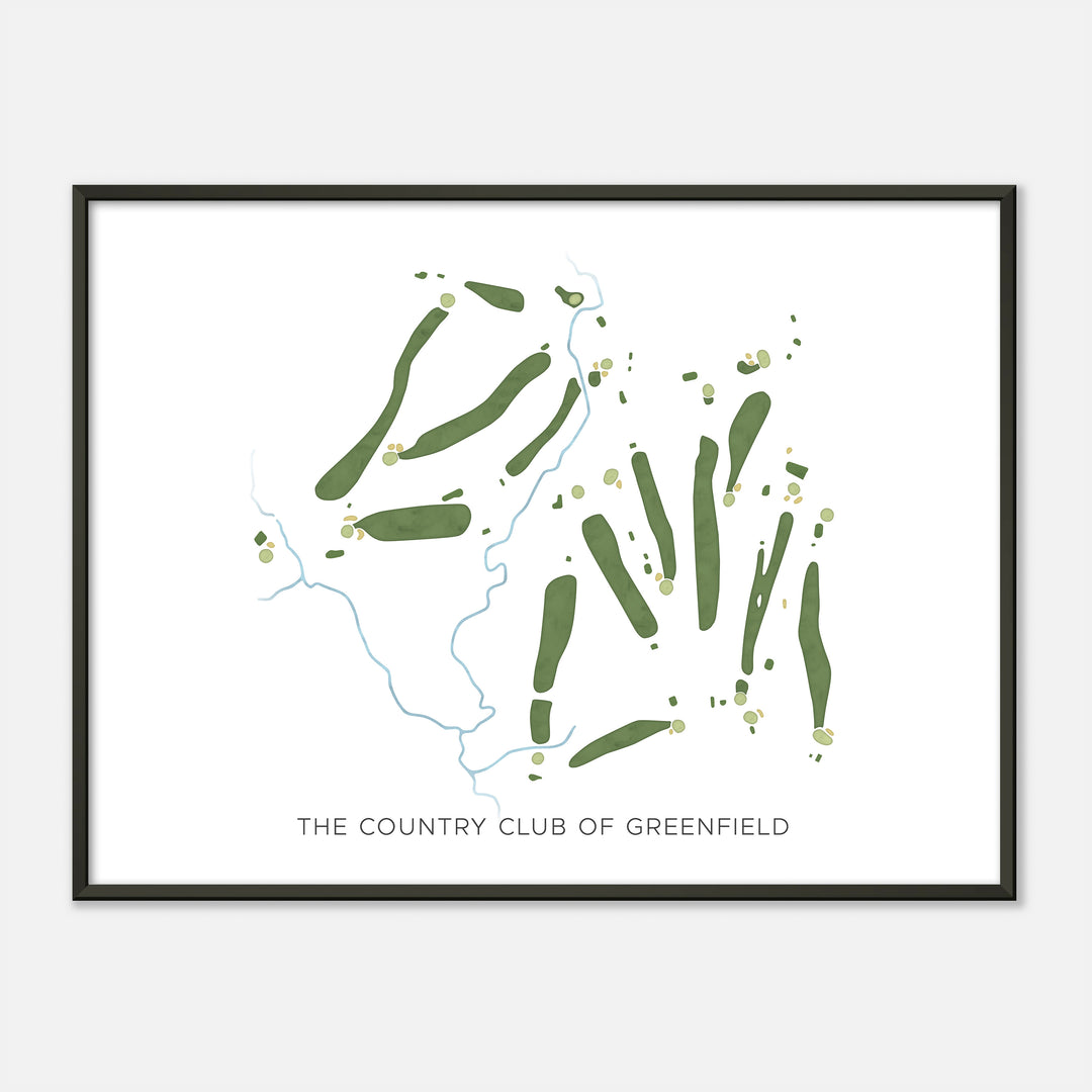 Print of The Country Club Of Greenfield Modern Map