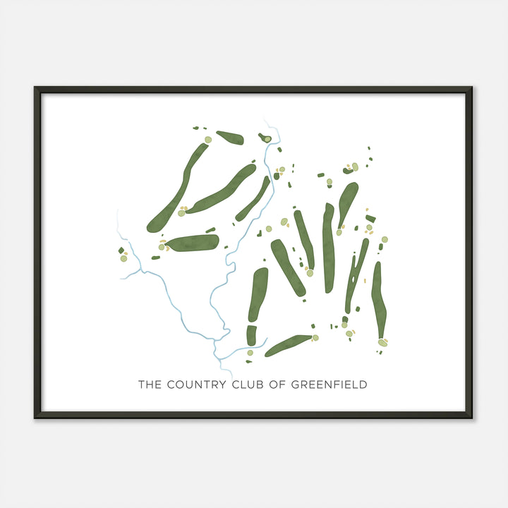 Print of The Country Club Of Greenfield Modern Map