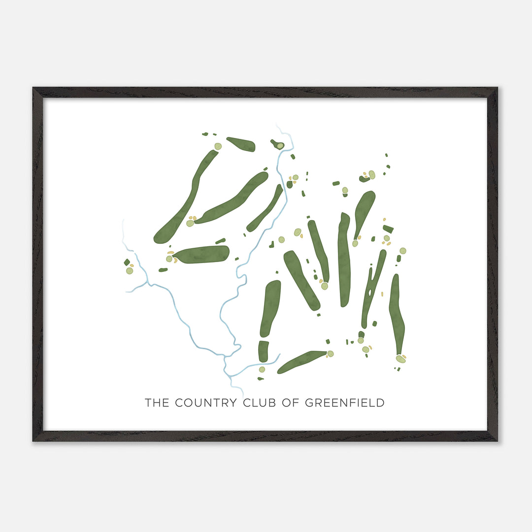 Print of The Country Club Of Greenfield Modern Map