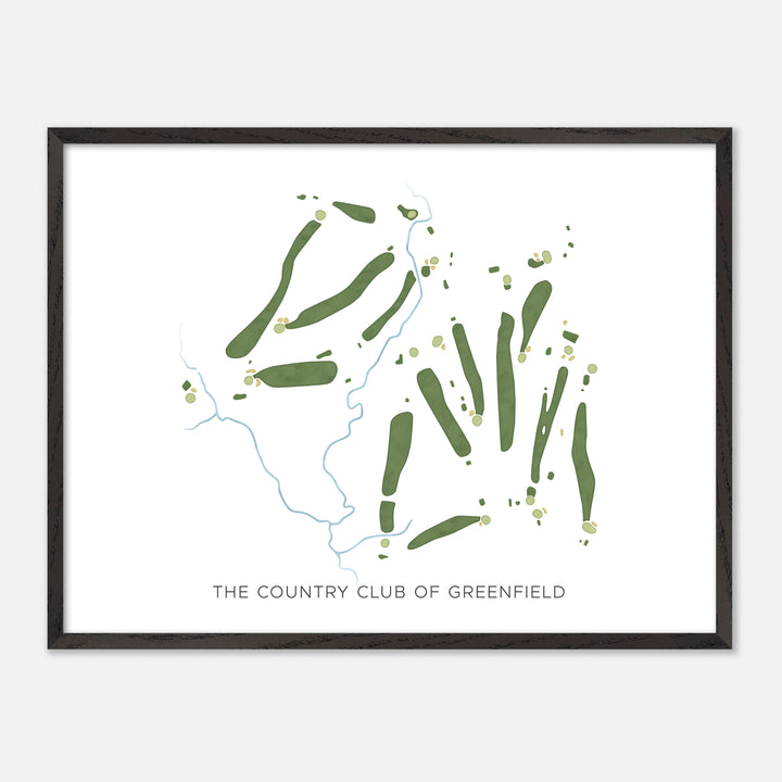 Print of The Country Club Of Greenfield Modern Map