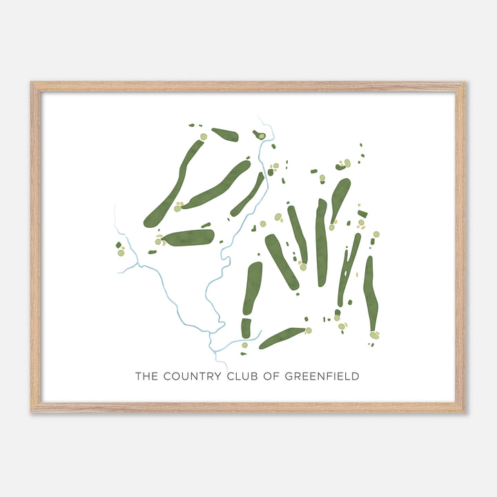 Print of The Country Club Of Greenfield Modern Map