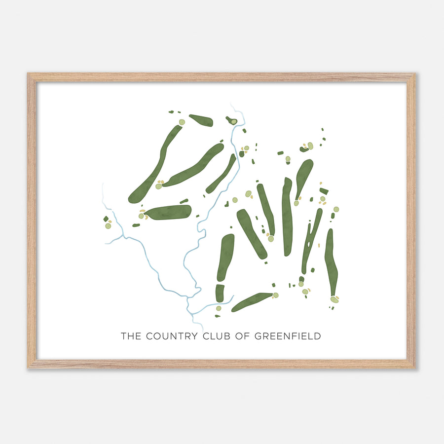 Print of The Country Club Of Greenfield Modern Map