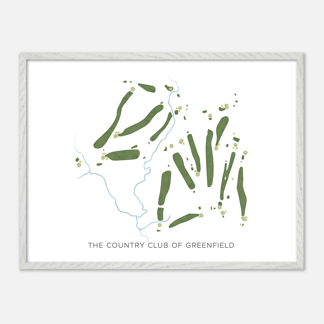 Print of The Country Club Of Greenfield Modern Map