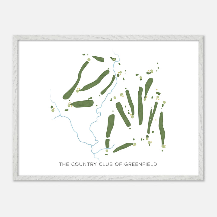 Print of The Country Club Of Greenfield Modern Map