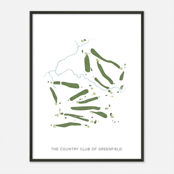 Print of The Country Club Of Greenfield Modern Map