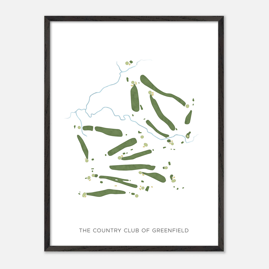 Print of The Country Club Of Greenfield Modern Map