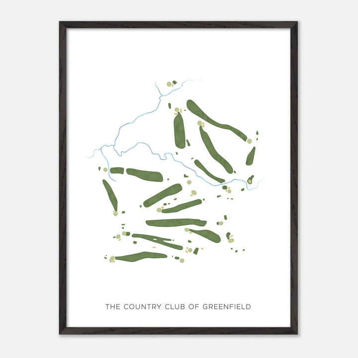 Print of The Country Club Of Greenfield Modern Map