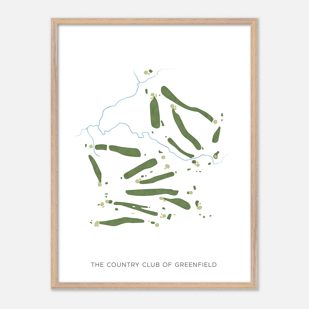 Print of The Country Club Of Greenfield Modern Map