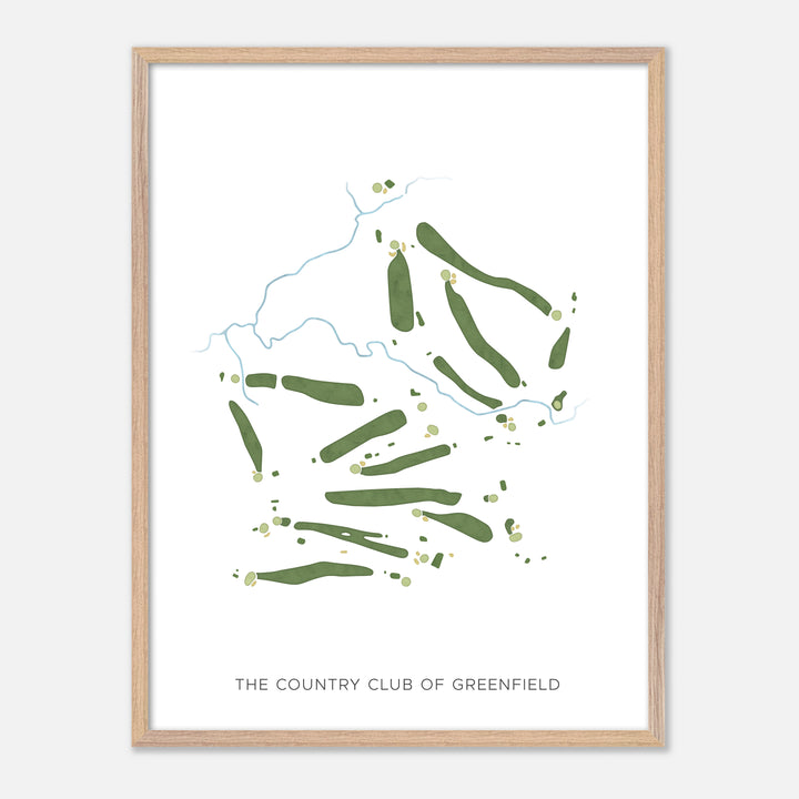 Print of The Country Club Of Greenfield Modern Map