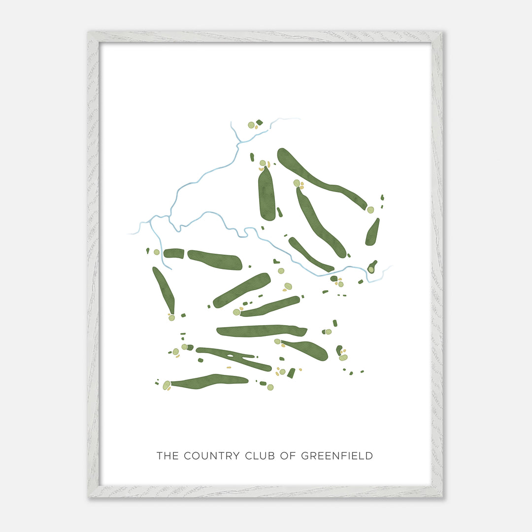 Print of The Country Club Of Greenfield Modern Map