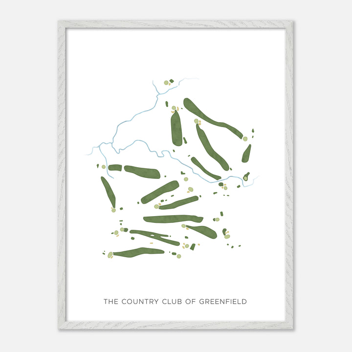 Print of The Country Club Of Greenfield Modern Map