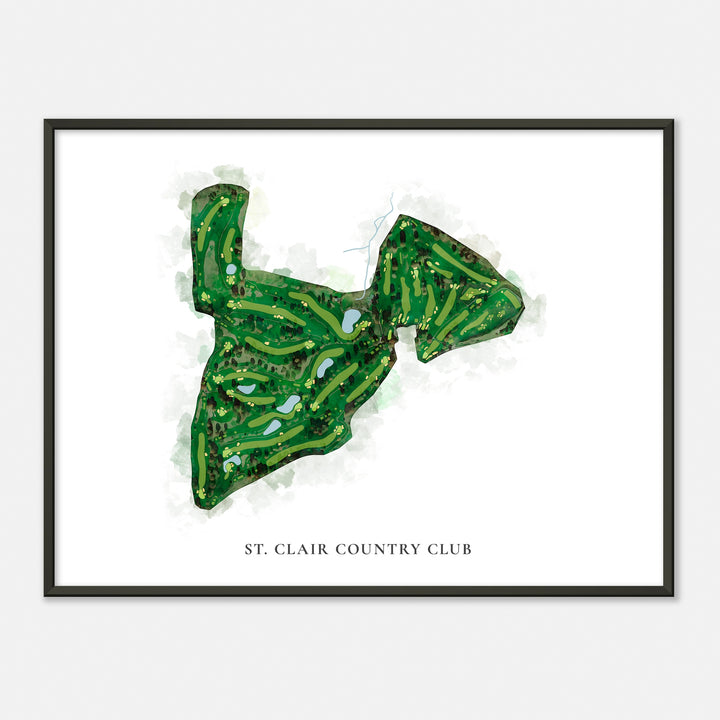 Print of St. Clair Country Club Classic Map