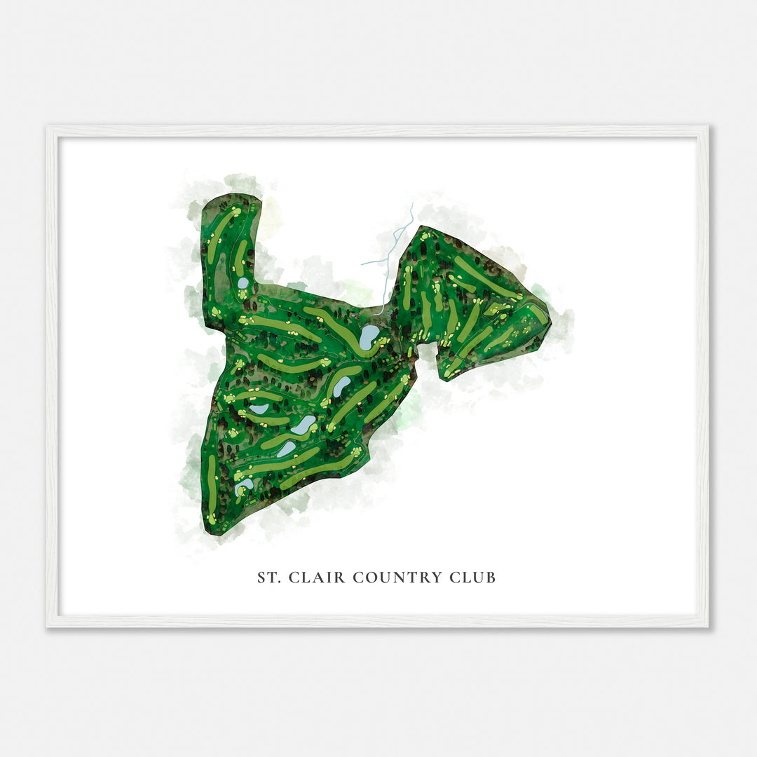 Print of St. Clair Country Club Classic Map