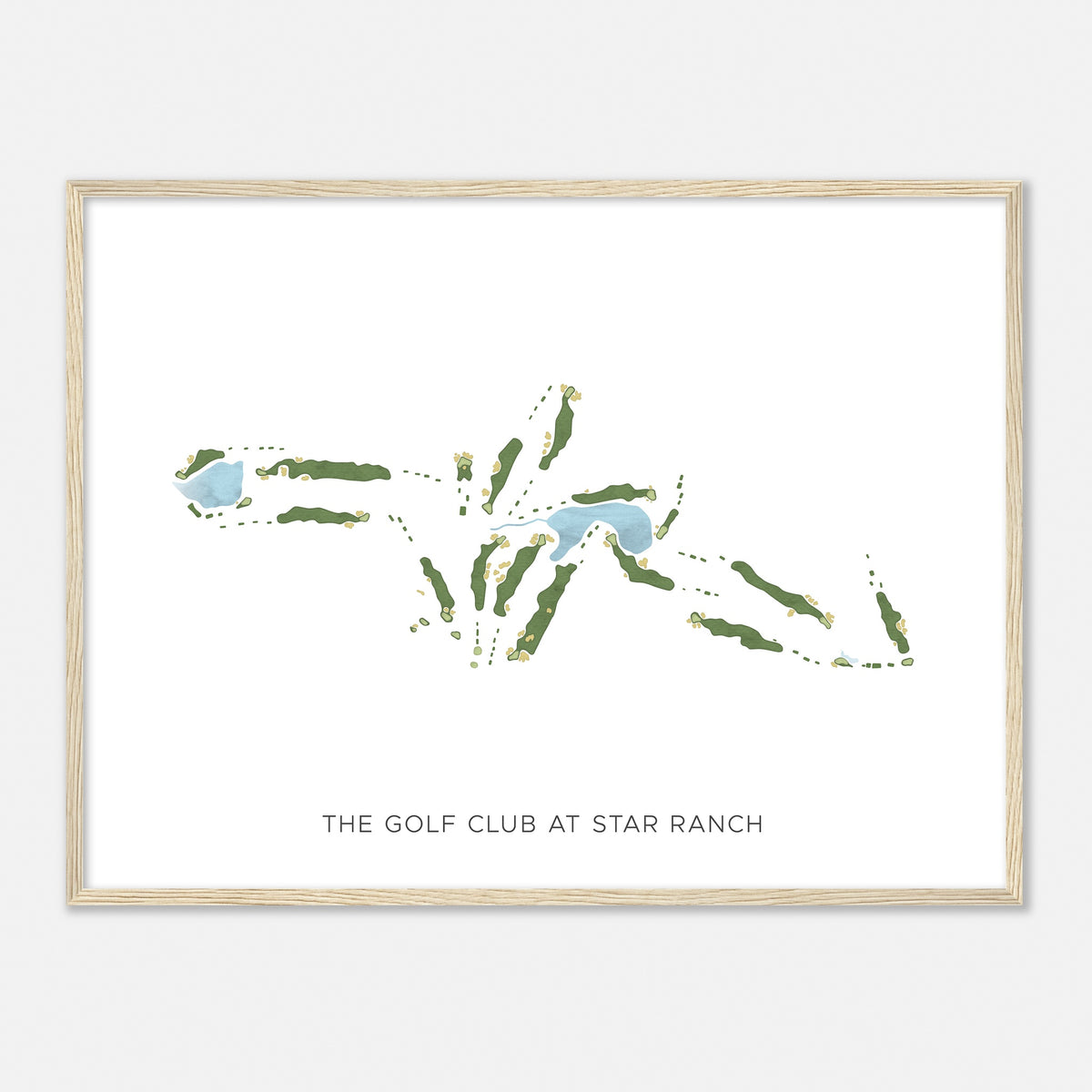 Print of The Golf Club At Star Ranch Modern Map