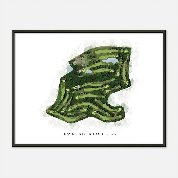 Print of Beaver River Golf Club Classic Map