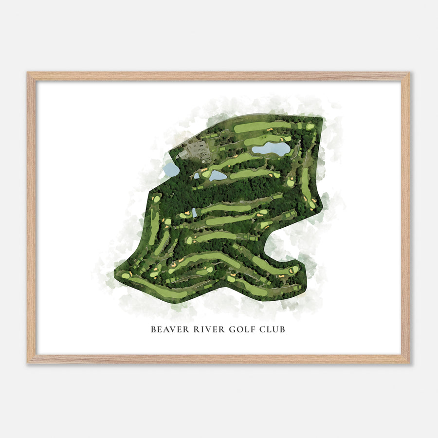 Print of Beaver River Golf Club Classic Map