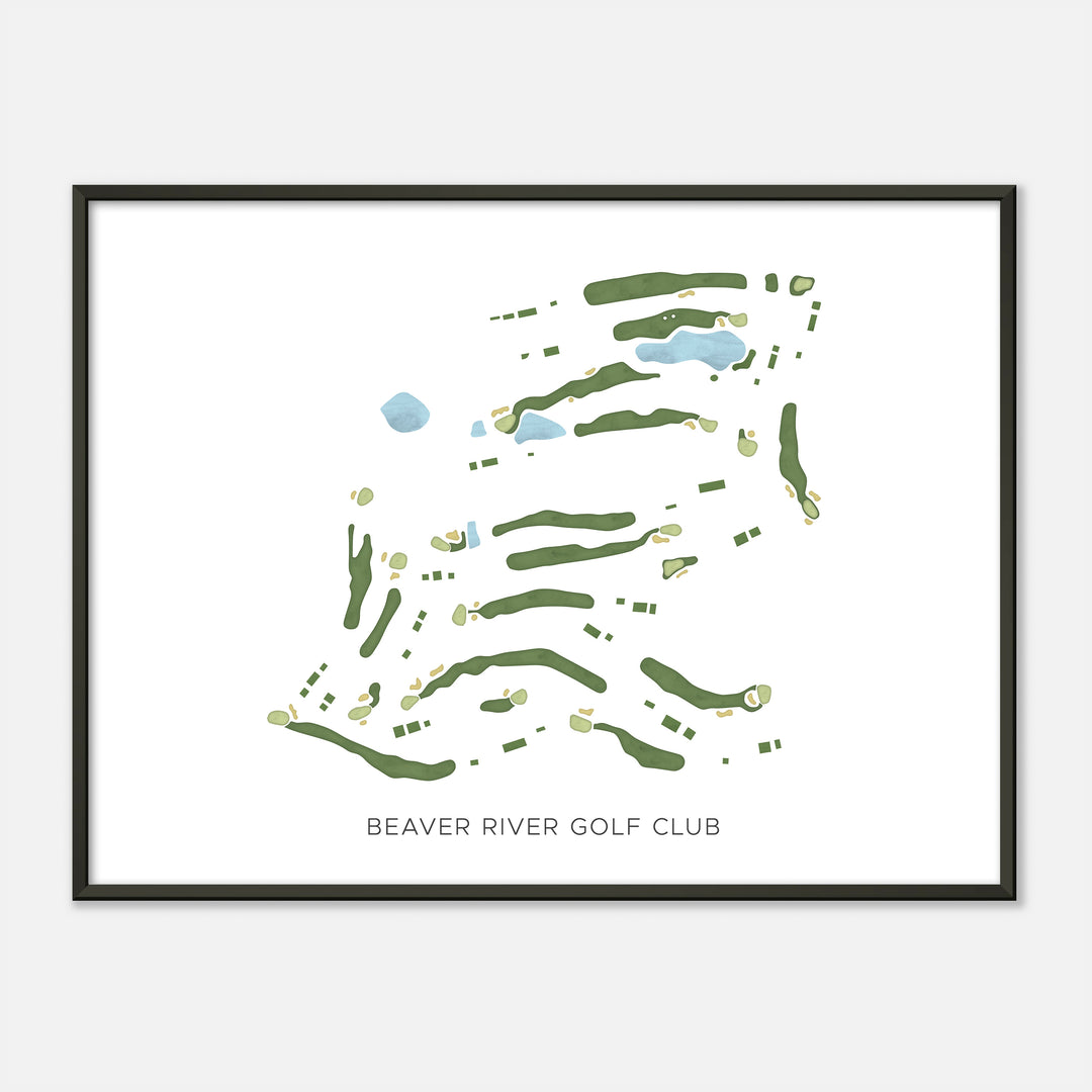 Print of Beaver River Golf Club Modern Map