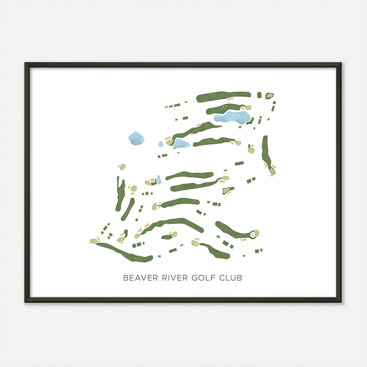 Print of Beaver River Golf Club Modern Map