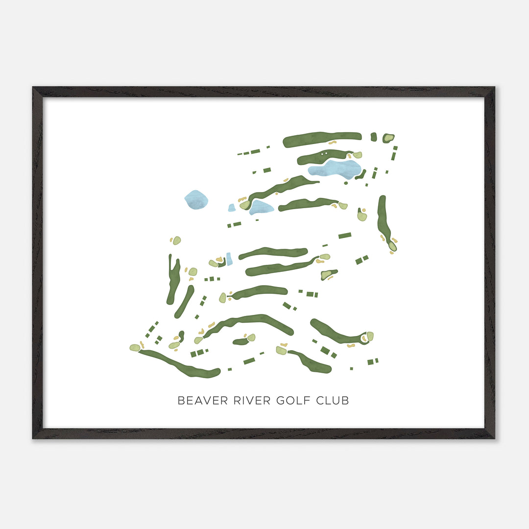 Print of Beaver River Golf Club Modern Map