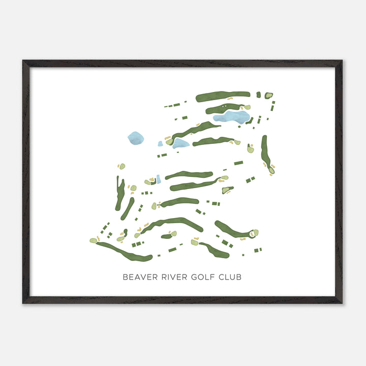 Print of Beaver River Golf Club Modern Map