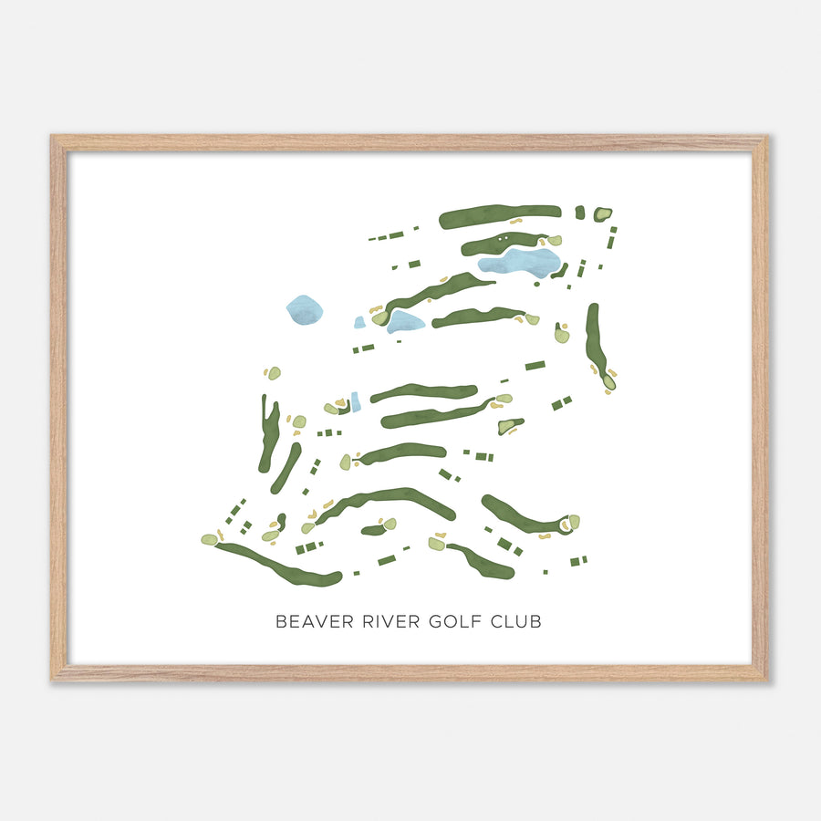 Print of Beaver River Golf Club Modern Map