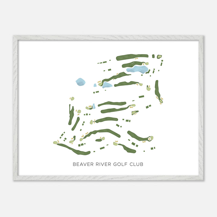 Print of Beaver River Golf Club Modern Map