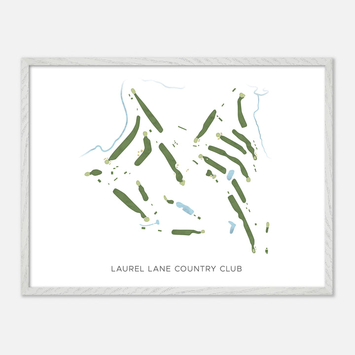 Print of Laurel Lane Country Club Modern Map